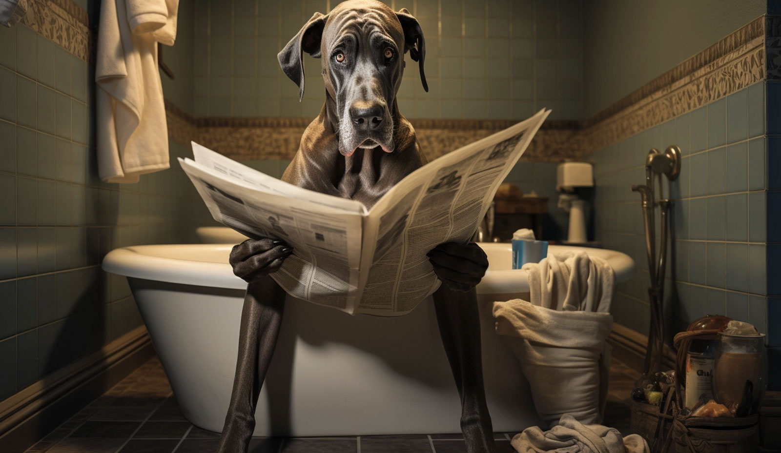 Stitichezza nei cani e gatti: difficoltà nel defecare, spesso legata a rallentamento della peristalsi intestinale. Illustrazione della condizione e dei suoi effetti."